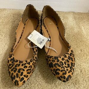 Mossimo Leopard Stud Detail Flats Size 11 New